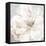 Large White Floral I-Alex Black-Framed Stretched Canvas