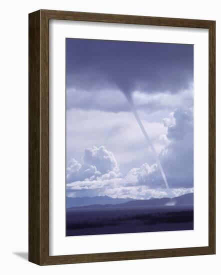 Large White Fluffy Clouds and Funnel Cloud During Tornado in Andean Highlands, Bolivia-Bill Ray-Framed Photographic Print