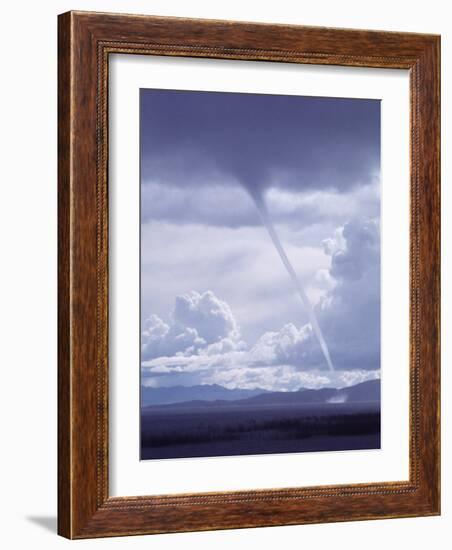 Large White Fluffy Clouds and Funnel Cloud During Tornado in Andean Highlands, Bolivia-Bill Ray-Framed Photographic Print