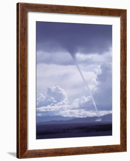 Large White Fluffy Clouds and Funnel Cloud During Tornado in Andean Highlands, Bolivia-Bill Ray-Framed Photographic Print