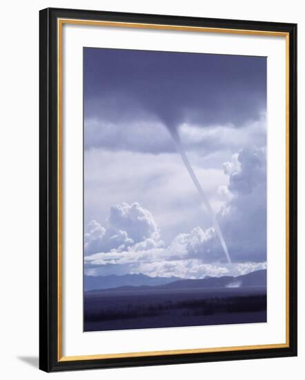 Large White Fluffy Clouds and Funnel Cloud During Tornado in Andean Highlands, Bolivia-Bill Ray-Framed Photographic Print