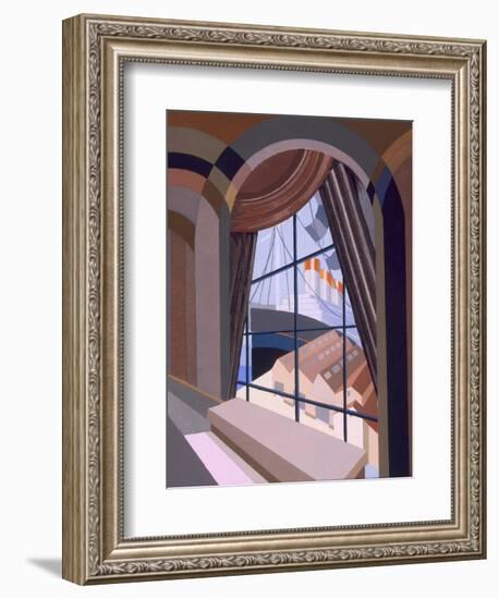 Large Window with a Seat, from 'Relais', C.1920S (Colour Litho)-Edouard Benedictus-Framed Giclee Print