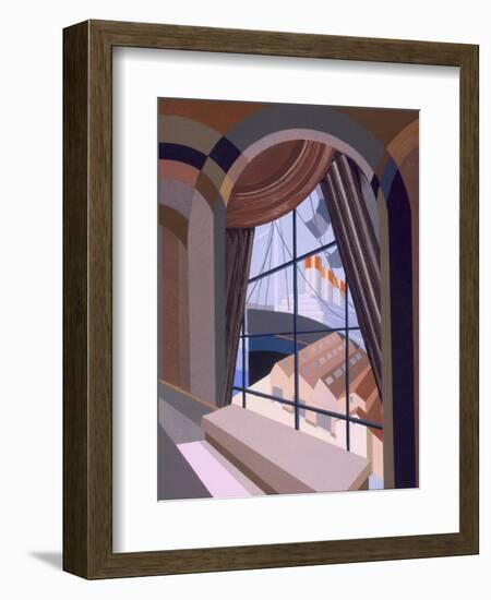 Large Window with a Seat, from 'Relais', C.1920S (Colour Litho)-Edouard Benedictus-Framed Giclee Print