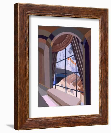 Large Window with a Seat, from 'Relais', C.1920S (Colour Litho)-Edouard Benedictus-Framed Giclee Print