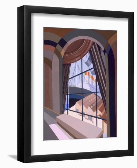 Large Window with a Seat, from 'Relais', C.1920S (Colour Litho)-Edouard Benedictus-Framed Giclee Print