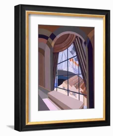 Large Window with a Seat, from 'Relais', C.1920S (Colour Litho)-Edouard Benedictus-Framed Giclee Print