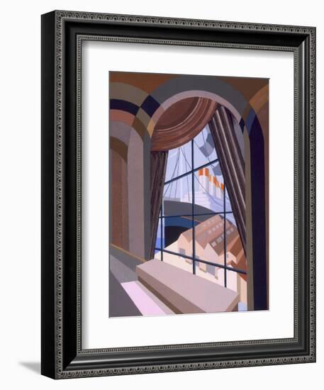 Large Window with a Seat, from 'Relais', C.1920S (Colour Litho)-Edouard Benedictus-Framed Premium Giclee Print