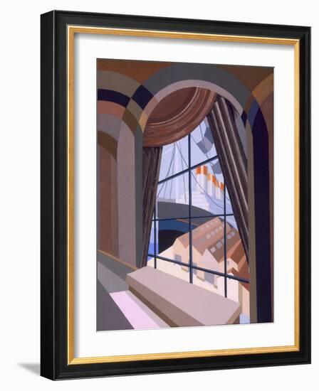 Large Window with a Seat, from 'Relais', C.1920S (Colour Litho)-Edouard Benedictus-Framed Giclee Print