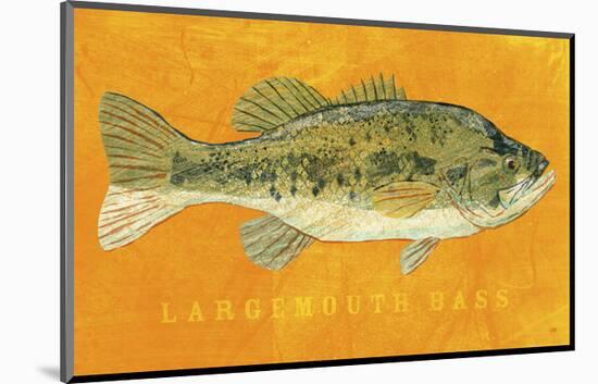 Largemouth Bass-John W^ Golden-Mounted Art Print