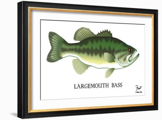 Largemouth Bass-Mark Frost-Framed Giclee Print