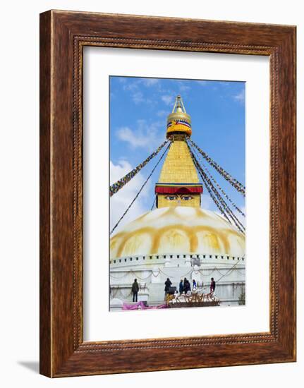 Largest Asian Stupa, Boudhanath Stupa, UNESCO World Heritage Site, Kathmandu, Nepal, Asia-G&M Therin-Weise-Framed Photographic Print