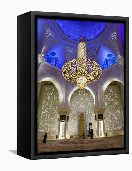 Largest Chandelier in the World Inside Sheikh Zayed Bin Sultan Al Nahyan Mosque, Abu Dhabi-null-Framed Premier Image Canvas