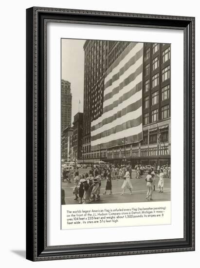 Largest Flag, Michigan-null-Framed Premium Giclee Print