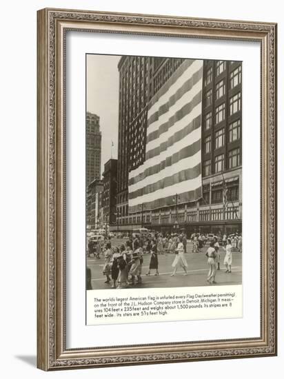 Largest Flag, Michigan-null-Framed Art Print