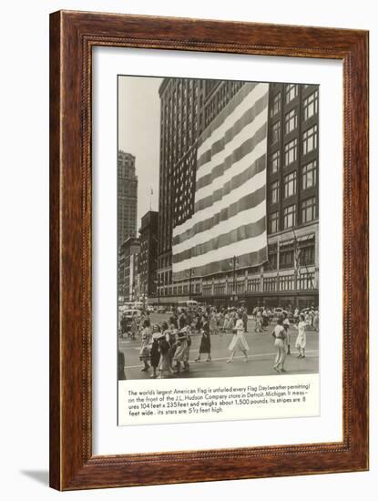 Largest Flag, Michigan-null-Framed Art Print