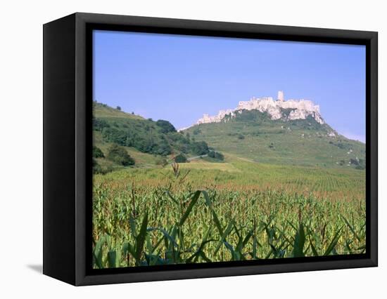 Largest Ruined Castle in Slovakia, Spis Castle, Unesco World Heritage Site, Presov Region-Richard Nebesky-Framed Premier Image Canvas