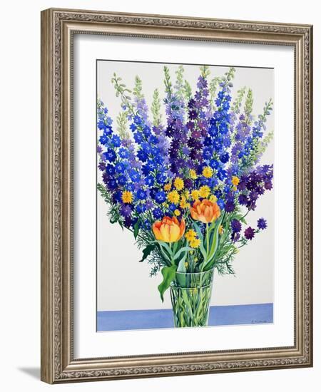 Larkspur and Delphiniums-Christopher Ryland-Framed Giclee Print