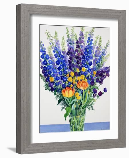 Larkspur and Delphiniums-Christopher Ryland-Framed Giclee Print