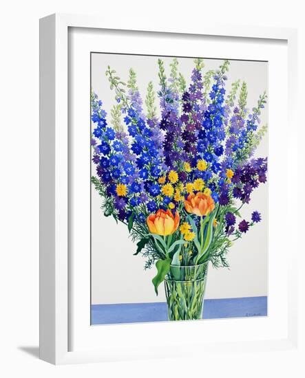 Larkspur and Delphiniums-Christopher Ryland-Framed Giclee Print