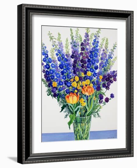 Larkspur and Delphiniums-Christopher Ryland-Framed Giclee Print