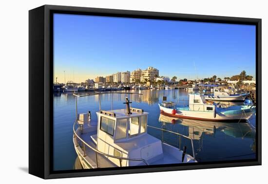 Larnaka Harbour, Larnaka, Cyprus, Eastern Mediterranean Sea, Europe-Neil Farrin-Framed Premier Image Canvas