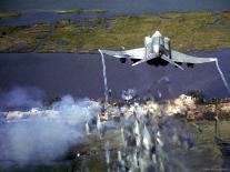 American Jets Dropping Napalm on Viet Cong Positions Early in the Vietnam Conflict-Larry Burrows-Photographic Print
