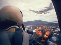 American Jets Dropping Napalm on Viet Cong Positions Early in the Vietnam Conflict-Larry Burrows-Photographic Print