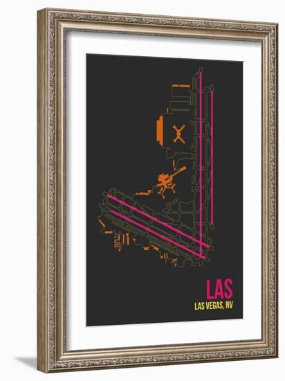 LAS Airport Layout-08 Left-Framed Giclee Print