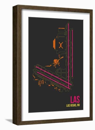 LAS Airport Layout-08 Left-Framed Giclee Print