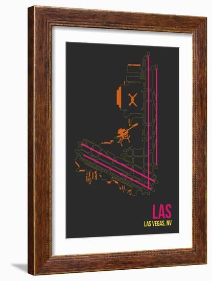LAS Airport Layout-08 Left-Framed Giclee Print