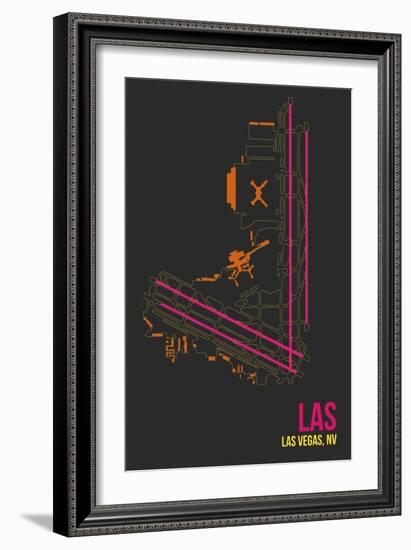 LAS Airport Layout-08 Left-Framed Giclee Print