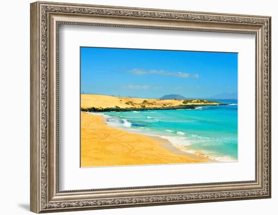 Las Alzadas Beach in Natural Park of Dunes of Corralejo in Fuerteventura, Canary Islands, Spain-nito-Framed Photographic Print