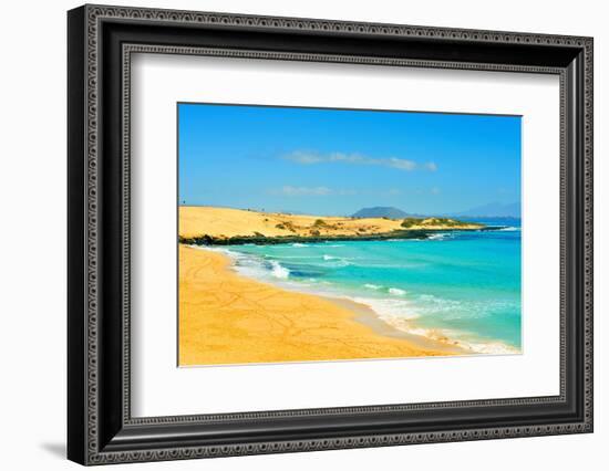 Las Alzadas Beach in Natural Park of Dunes of Corralejo in Fuerteventura, Canary Islands, Spain-nito-Framed Photographic Print