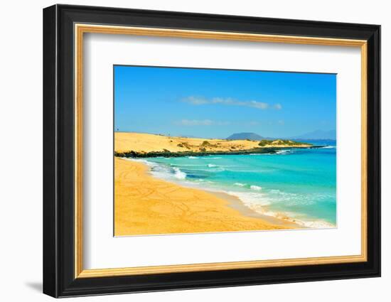 Las Alzadas Beach in Natural Park of Dunes of Corralejo in Fuerteventura, Canary Islands, Spain-nito-Framed Photographic Print