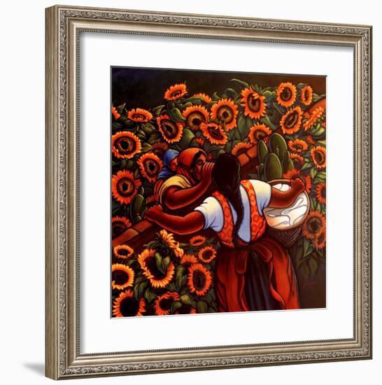 Las Comadres-Simon Silva-Framed Art Print