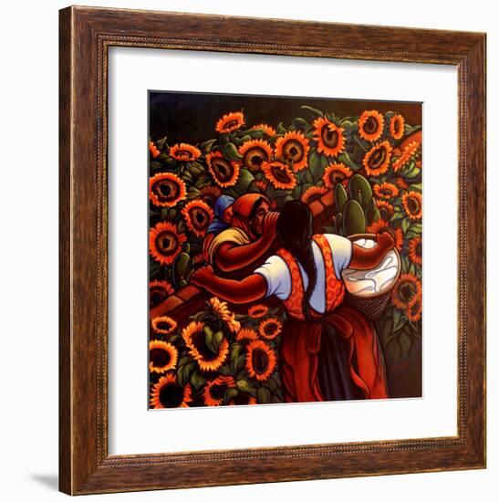 Las Comadres-Simon Silva-Framed Art Print