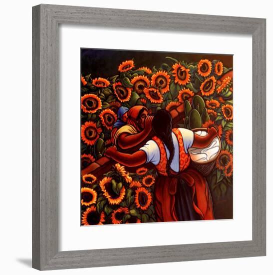 Las Comadres-Simon Silva-Framed Art Print