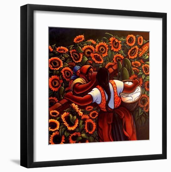 Las Comadres-Simon Silva-Framed Art Print