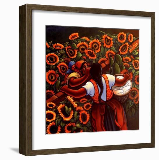 Las Comadres-Simon Silva-Framed Art Print