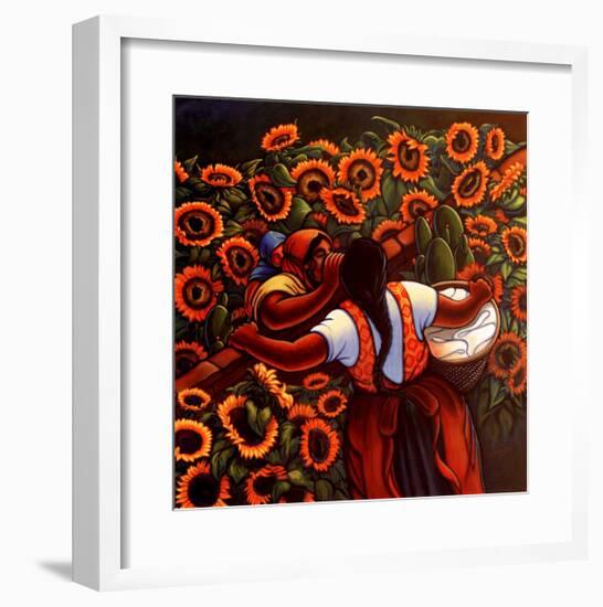 Las Comadres-Simon Silva-Framed Art Print