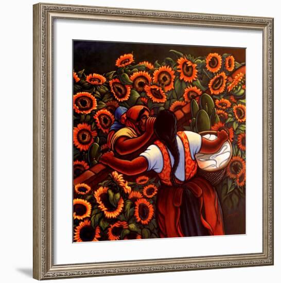 Las Comadres-Simon Silva-Framed Art Print