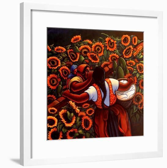 Las Comadres-Simon Silva-Framed Art Print