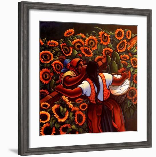 Las Comadres-Simon Silva-Framed Art Print