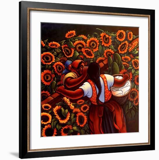 Las Comadres-Simon Silva-Framed Art Print