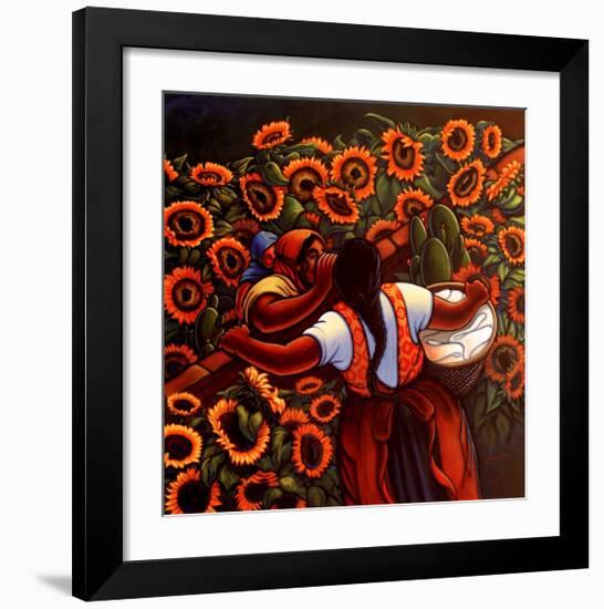 Las Comadres-Simon Silva-Framed Art Print