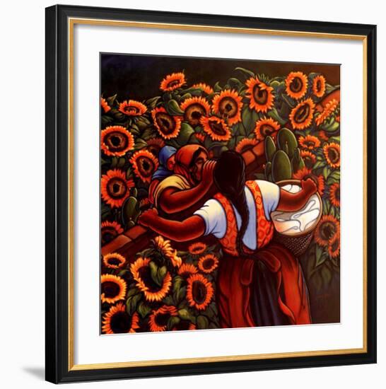 Las Comadres-Simon Silva-Framed Art Print