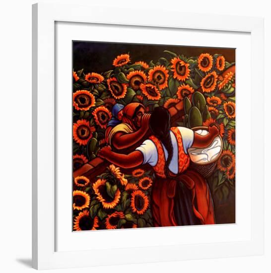 Las Comadres-Simon Silva-Framed Art Print