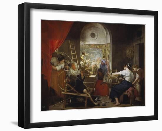 Las Hilanderas (The Fable of Arachne, or the Tapestry Weavers), about 1657-Diego Velazquez-Framed Giclee Print