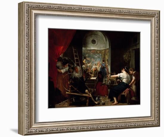 Las Hilanderas, the Fable of Arachne-Diego Velazquez-Framed Giclee Print