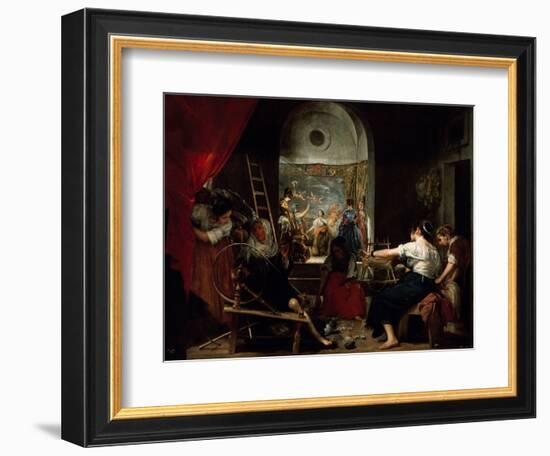 Las Hilanderas, the Fable of Arachne-Diego Velazquez-Framed Giclee Print